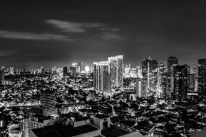 Makati Ave at Night in Black 2